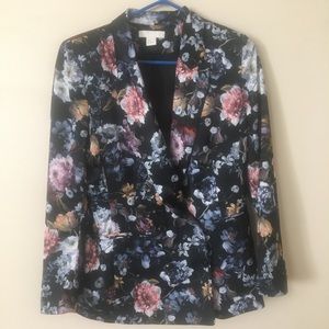 H&M - Floral Blazer - Size: 10